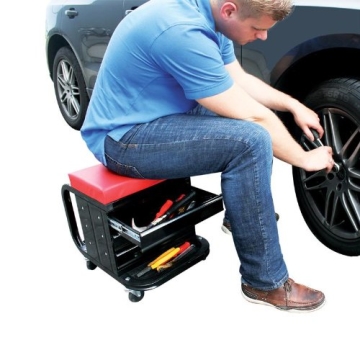 Werkstattstuhl mit Schubfächern